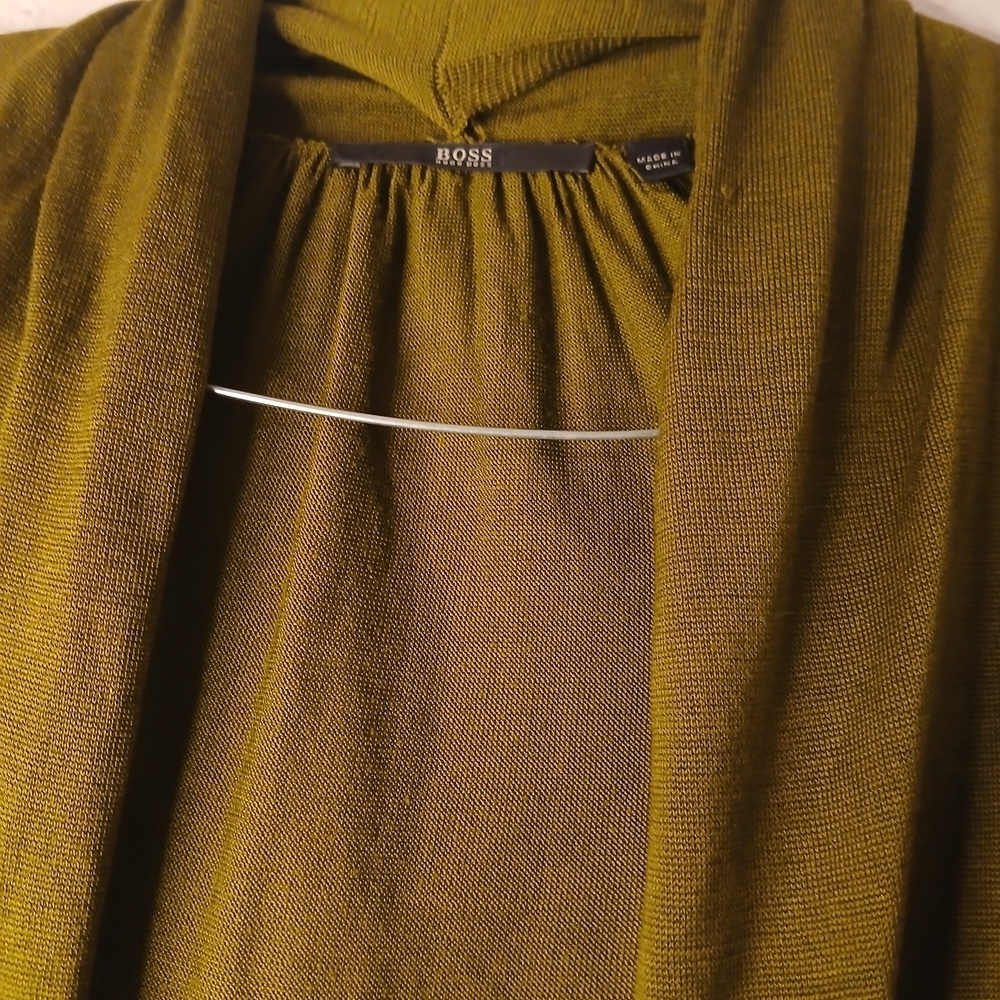 Hugo Boss Forest Green Knit Cardigan - Picture 2 of 12